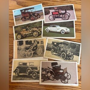 Postcards. Vintage Postcards of cars from 1896 to 1936. Each described on back.